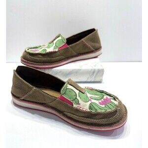Ariat Women’s Size US 8B Cowgirl Rugged West Cactus Print Cruiser Shoes Suede